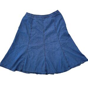 Southern‎ Lady Denim A Line Skirt 20W Yellowstone Western Vintage